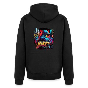 graffitti boy - Unisex Premium Bio Zip Hoodie - Schwarz - Hinten - Nico (187cm)