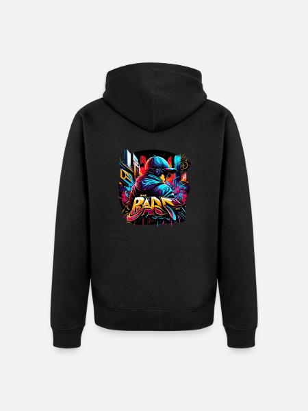 Graffitti Boy - Unisex Premium Organic Zip Hoodie - black