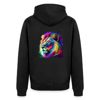 Lion Portrait - Veste à capuche bio Premium Unisexe - noir - Dos - Nico (187cm)