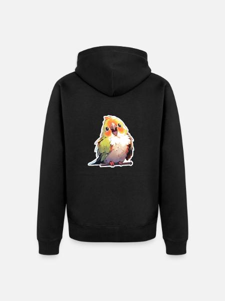 Parrots - Unisex Premium Organic Zip Hoodie - black