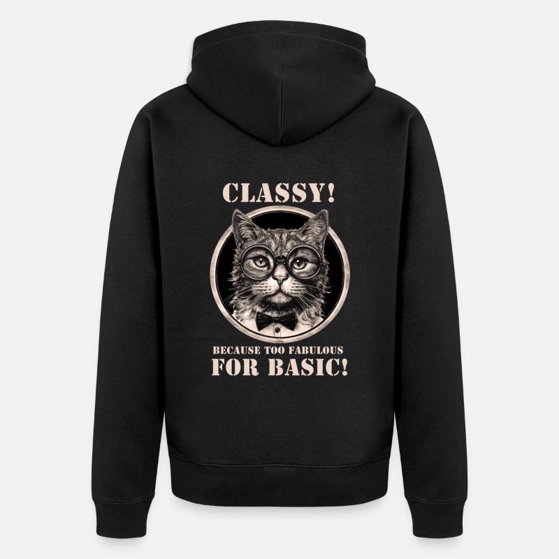 Chat - Veste à capuche bio Premium Unisexe - noir