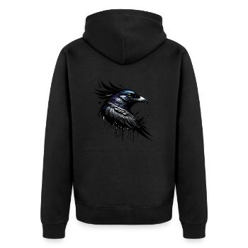 Corbeau - Veste à capuche bio Premium Unisexe - noir - Dos - Nico (187cm)