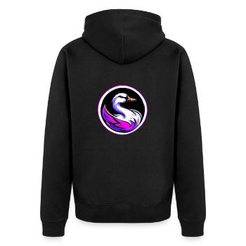 Cygne - Veste à capuche bio Premium Unisexe - noir - Dos - Nico (187cm)