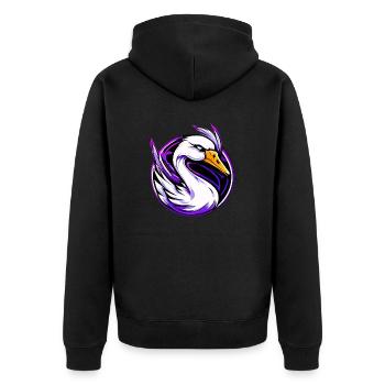 Cygne 2 - Veste à capuche bio Premium Unisexe - noir - Dos - Nico (187cm)