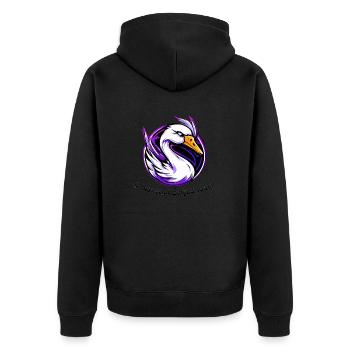 cygne Schwanau 2 - Veste à capuche bio Premium Unisexe - noir - Dos - Nico (187cm)