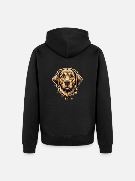 Labrador Retriever - Unisex Premium Organic Zip Hoodie - black