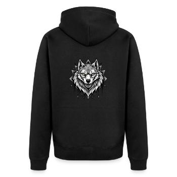 Loup noir et Wihte - Veste à capuche bio Premium Unisexe - noir - Dos - Nico (187cm)