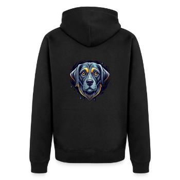 Labrador - Veste à capuche bio Premium Unisexe - noir - Dos - Nico (187cm)