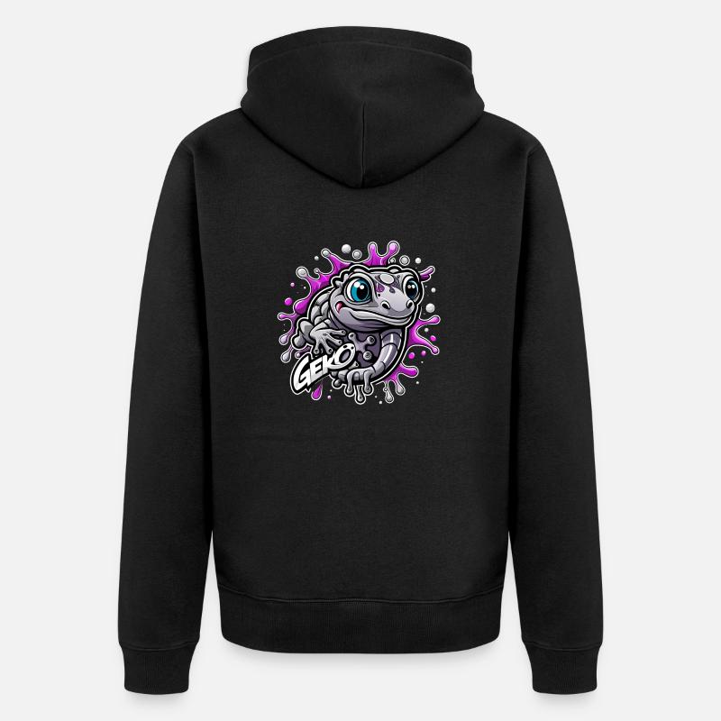 Geko - Veste à capuche bio Premium Unisexe - noir
