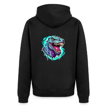 Le T-Rex - Veste à capuche bio Premium Unisexe - noir - Dos - Nico (187cm)