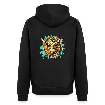 girafe - Veste à capuche bio Premium Unisexe - noir - Dos - Nico (187cm)