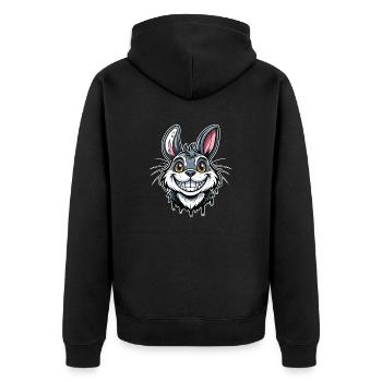 Lapin du Cheshire - Veste à capuche bio Premium Unisexe - noir - Dos - Nico (187cm)