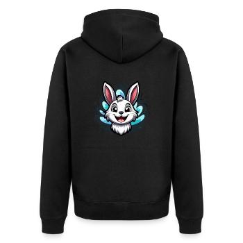 Lapin de Pâques - Veste à capuche bio Premium Unisexe - noir - Dos - Nico (187cm)