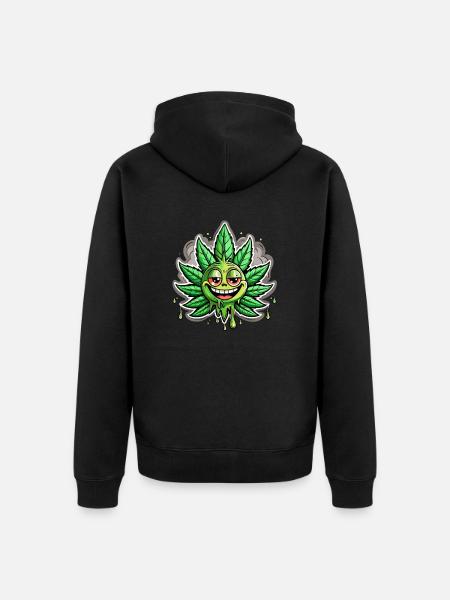 Stoned - Unisex Premium Organic Zip Hoodie - black