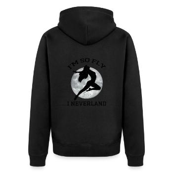 Lustig Lustig Cool Fairy Aussprachen - Unisex Premium Bio Zip Hoodie - Schwarz - Hinten - Nico (187cm)