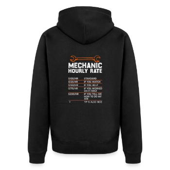Mécanicien Taux horaire Mécanicien drôle - Veste à capuche bio Premium Unisexe - noir - Dos - Nico (187cm)
