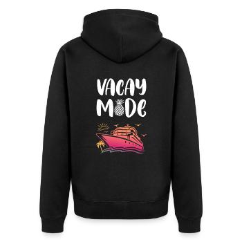 Cruising Together Caribbean Family Vacation Funny - Unisex Premium Organic Zip Hoodie - black - Back - Nico (187cm)