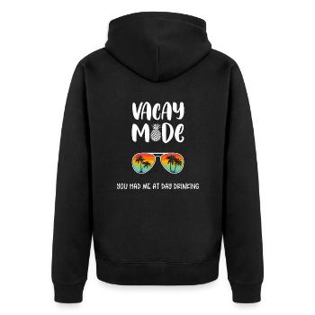 You Had Me At Day Drinking Vacay Mode Sunglasses - Unisex Premium Organic Zip Hoodie - black - Back - Nico (187cm)