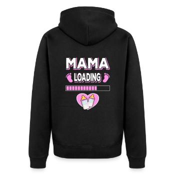 Maman Chargement Maman Mères Maman Maman Fête des mères - Veste à capuche bio Premium Unisexe - noir - Dos - Nico (187cm)