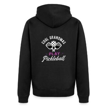 Pickle Ball Pickleball - Veste à capuche bio Premium Unisexe - noir - Dos - Nico (187cm)