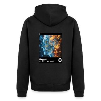 Élément du tableau périodique Oxygène (O) 008 - Veste à capuche bio Premium Unisexe - noir - Dos - Nico (187cm)