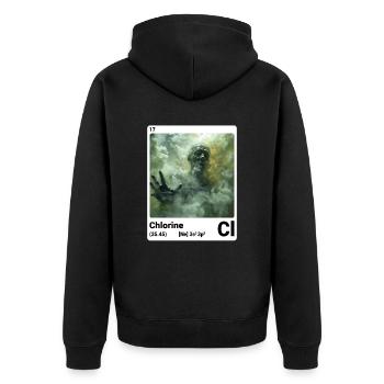 Chlore Cl Élément chimique Tableau périodique 017 - Veste à capuche bio Premium Unisexe - noir - Dos - Nico (187cm)