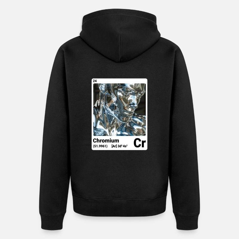 AI am Chrom (wt) - Unisex Premium Bio Zip Hoodie - Schwarz