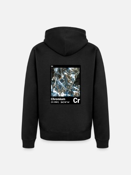 AI am Chromium (bk) - Unisex Premium Bio Zip Hoodie - Schwarz