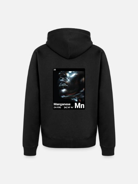 AI am Mangan (bk) - Unisex Premium Bio Zip Hoodie - Schwarz