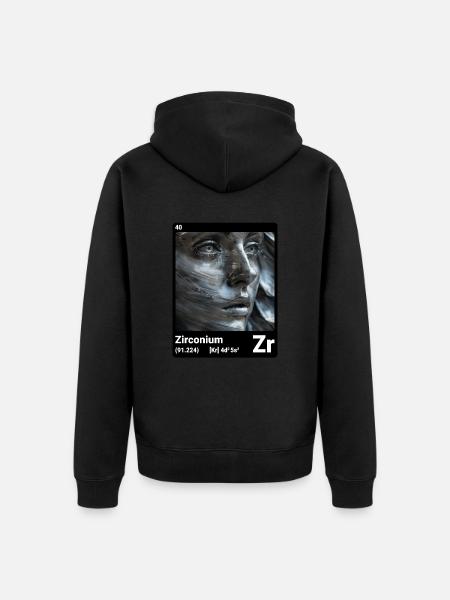 AI am Zirkonium (bk) - Unisex Premium Bio Zip Hoodie - Schwarz