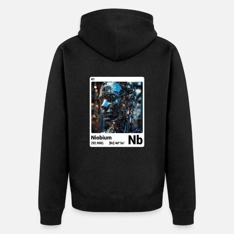 AI am Niobium (wt) - Veste à capuche bio Premium Unisexe - noir