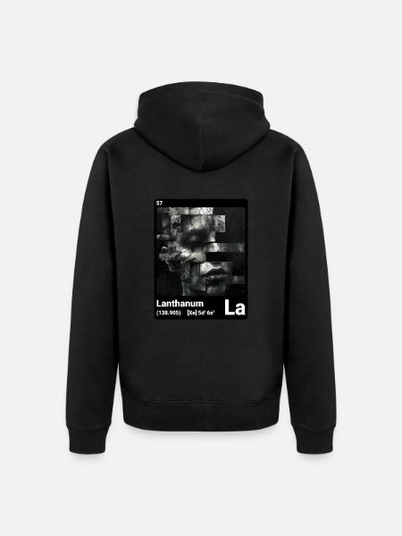 AI am Lanthan (bk) - Unisex Premium Bio Zip Hoodie - Schwarz