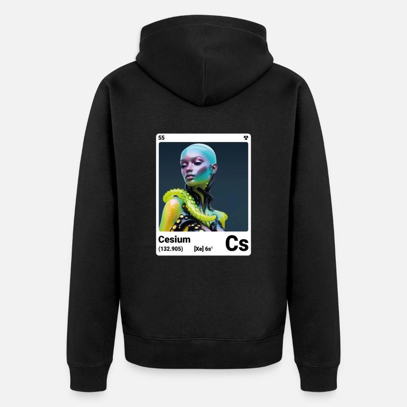 AI am Cesium (wt) - Veste à capuche bio Premium Unisexe - noir