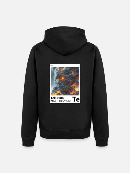 AI am Tellur (wt) - Unisex Premium Bio Zip Hoodie - Schwarz