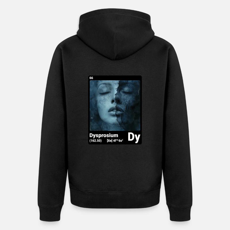 AI am Dysprosium (bk) - Unisex Premium Bio Zip Hoodie - Schwarz