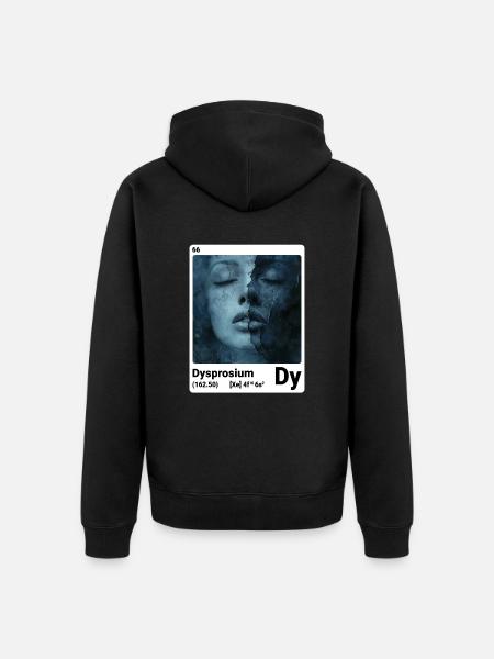 AI am Dysprosium (wt) - Unisex Premium Bio Zip Hoodie - Schwarz