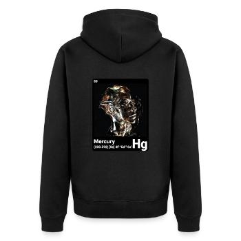 Mercure - Hg - Élément chimique 080 - Veste à capuche bio Premium Unisexe - noir - Dos - Nico (187cm)