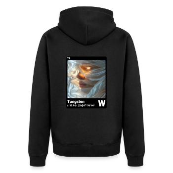 Mode périodique de l’élément de style AI am Tungsten (bk) - Veste à capuche bio Premium Unisexe - noir - Dos - Nico (187cm)