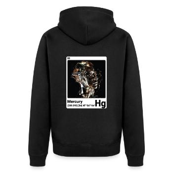 Mercure - Hg - Élément chimique 080 - Veste à capuche bio Premium Unisexe - noir - Dos - Nico (187cm)