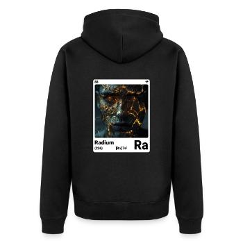 AI am Radium (wt) mode périodique style nerd - Veste à capuche bio Premium Unisexe - noir - Dos - Nico (187cm)