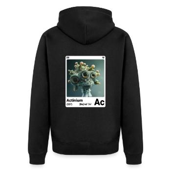 Actinium - Ac - Élément chimique 089 - Veste à capuche bio Premium Unisexe - noir - Dos - Nico (187cm)