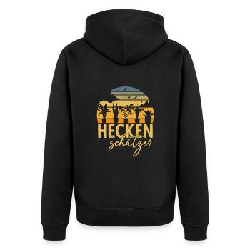 Gartenarbeit Pflanzen Gärtner Geschenk Garten - Unisex Premium Bio Zip Hoodie - Schwarz - Hinten - Nico (187cm)