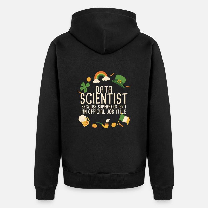 Data Scientist Saint-Patrick - Veste à capuche bio Premium Unisexe - noir