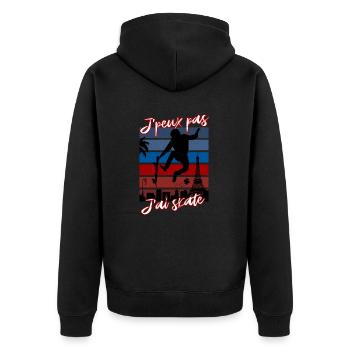 J'peux pas j'ai skate - Skateboard - Veste à capuche bio Premium Unisexe - noir - Dos - Nico (187cm)