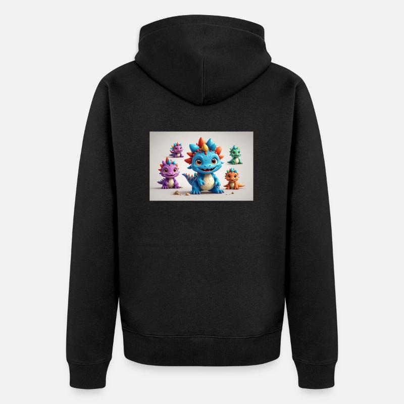 Monstre 8 - Veste à capuche bio Premium Unisexe - noir