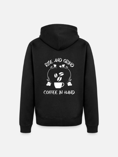 Coffee Espresso Coffee - Unisex Premium Organic Zip Hoodie - black