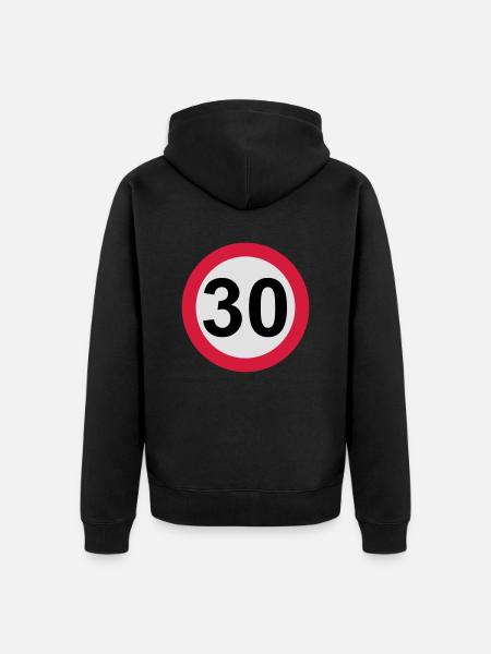 30 - Unisex Premium Organic Zip Hoodie - black