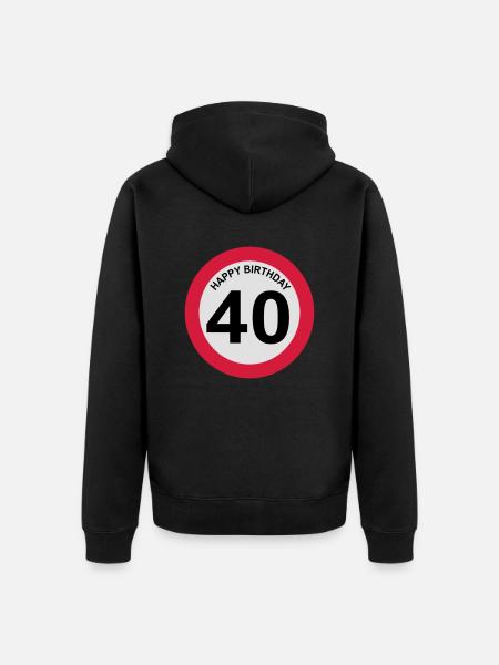 40 - Veste à capuche bio Premium Unisexe - noir