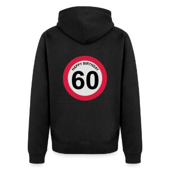 60 - Veste à capuche bio Premium Unisexe - noir - Dos - Nico (187cm)