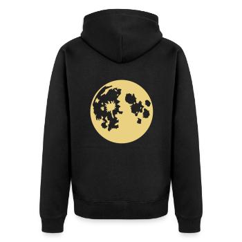 Lune - Veste à capuche bio Premium Unisexe - noir - Dos - Nico (187cm)
